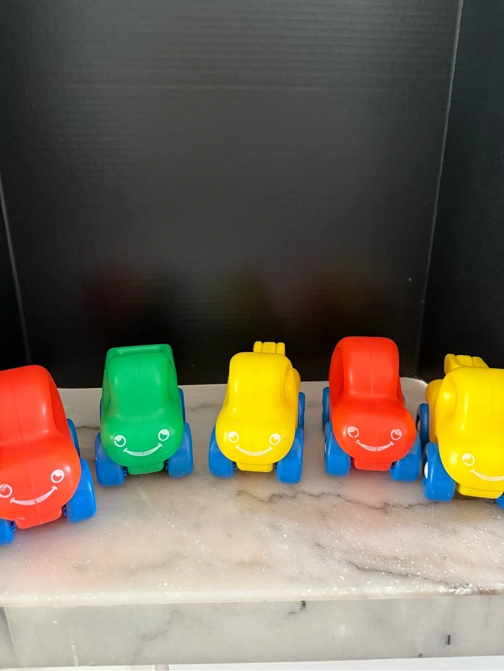 Set of 5 vintage LITTLE TIKES 'My First Wheels' CAR, DUMPTRUCK, TOW TRUCK Chunky